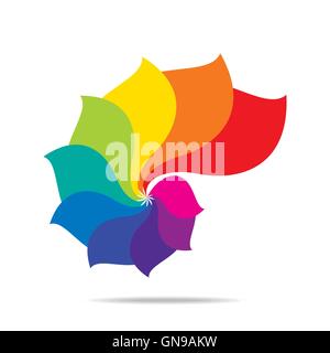 creative colorful leaf symbol design Stock Vector