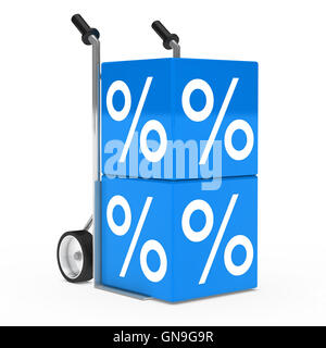 hand truck sale cube Stock Photo