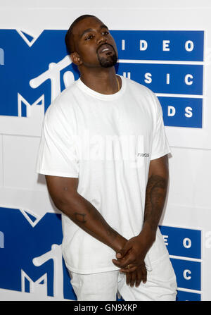 New York, Us. 29th Aug, 2016. Rapper Kanye West attends the MTV Video Music Awards, VMAs, at Madison Square Garden in New York City, USA, on 28 August 2016. Photo: Hubert Boesl - NO WIRE SERVICE -/dpa/Alamy Live News Stock Photo