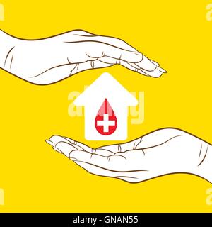 blood donation concept or save your blood concept design vector Stock Vector