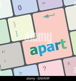 computer keyboard with the print Apat It on a button vector illustration Stock Vector