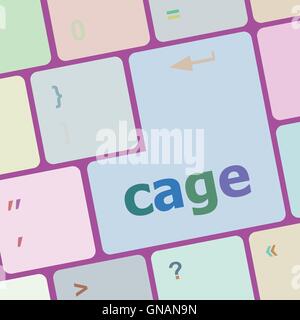 cage key on computer keyboard keys button, keyboard button vector illustration Stock Vector