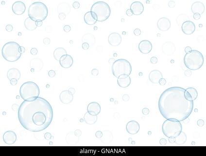 Blue Falling Bubbles Stock Vector