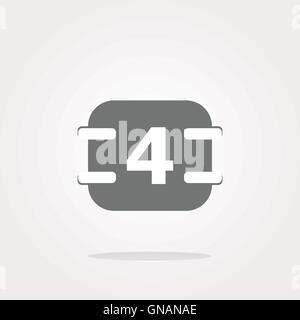 vector calendar button (icon) over white background Stock Vector