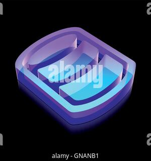 Big data neon light icon. Cloud computing. Machine learning. Data ...