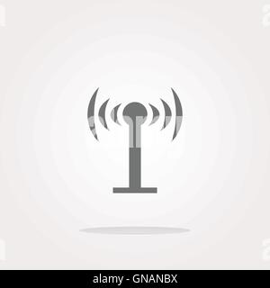 vector Wifi symbol icon (button) isolated on white background Stock Vector