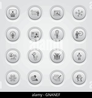 Flat Design Business Icons Set Stock Vector