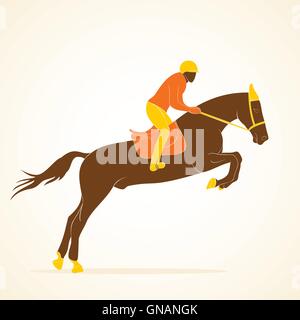 equestrian player design vector Stock Vector