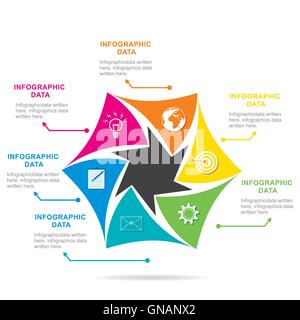 creative business info-graphics star shape design vector Stock Vector