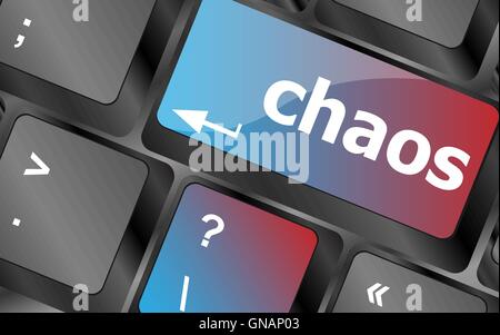 chaos keys on computer keyboard, business concept vector, keyboard keys, keyboard button Stock Vector