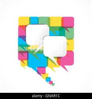 write your text on message bubble  with colorful message bubble design vector Stock Vector