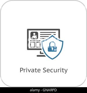 Private Security Icon. Flat Design. Stock Vector