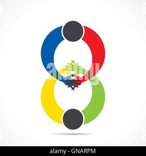 business planning concept design, eight shape design vector Stock Vector