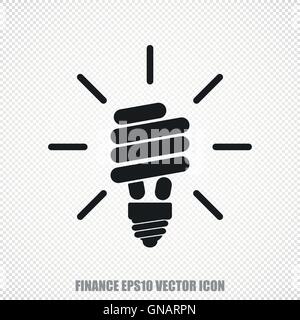 Business vector Energy Saving Lamp icon. Modern flat design. Stock Vector