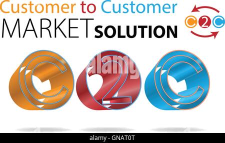 Customer to Customer Stock Vector