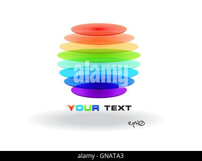 Multicolor abstract logo sphere. Stock Vector