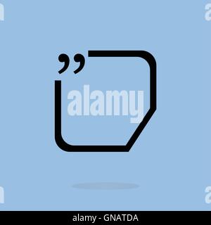 vector quotation marks with thin line speech bubble. concept of citation, info, testimonials, notice, textbox. isolated on white Stock Vector