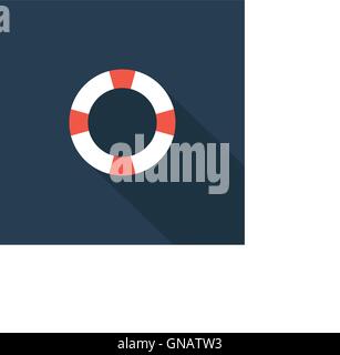 Safety Rings icon , Flat design style, vector illustration. long Stock Vector