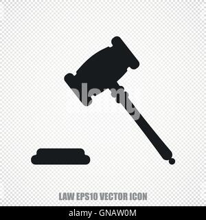 Law vector Gavel icon. Modern flat design. Stock Vector