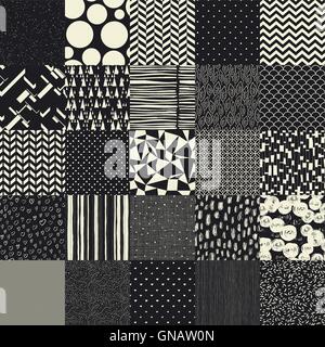 25 seamless different vector patterns. Stock Vector