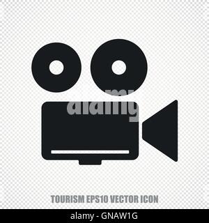 Vacation vector Camera icon. Modern flat design. Stock Vector