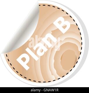 plan b words on vector business wooden app icon isolated on white background. vector illustration Stock Vector