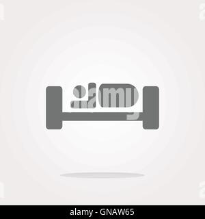 hospital bed icon black vector illustration Stock Vector Image & Art ...