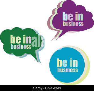 be in business. Set of stickers, labels, tags. Business banners, Template for infographics. Icon set. Icon flat. Vector illustra Stock Vector