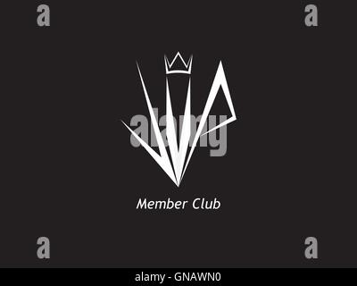 VIP member club logo Stock Vector