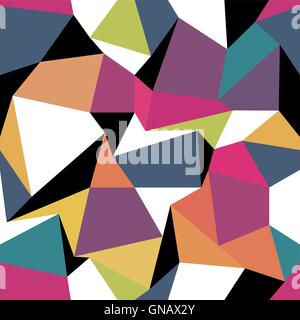 Colorful abstract triangles. Seamless abstract geometric pattern Stock Vector