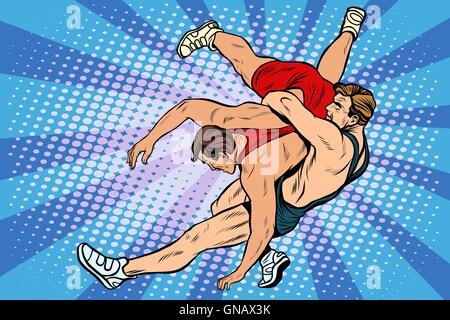 Premium Vector  Grecoroman wrestling scales icon cartoon of