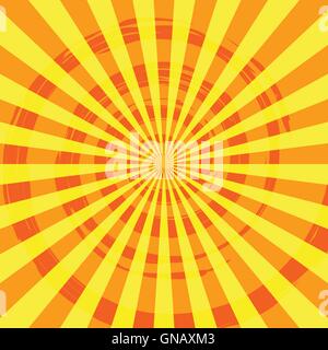 Abstract Burst Ray Background Orange Stock Vector