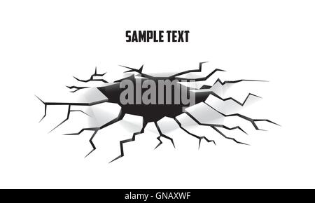 Earthquake Black Hole Stock Vector