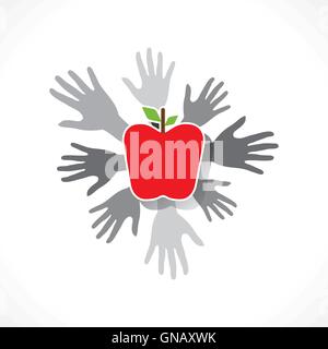healthy eating healthy lifestyle design concept Stock Vector