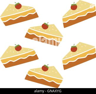 pie cake pattern Stock Vector