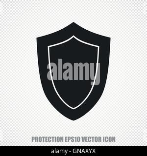 Protection vector Shield icon. Modern flat design. Stock Vector