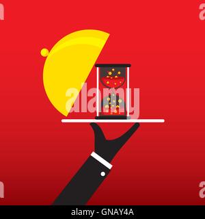 creative idea convert in to money by time concept design vector Stock Vector