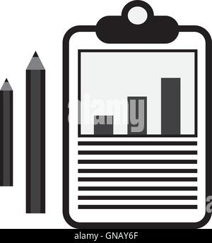 Report board with trend up Stock Vector