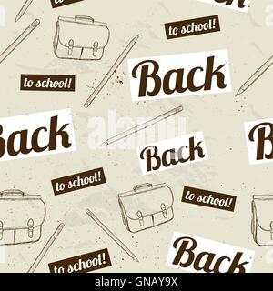 Back to school seamless pattern. Stock Vector
