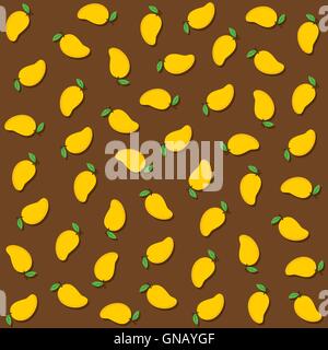 fresh mango fruit pattern Stock Vector