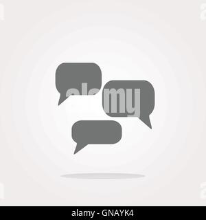 vector speech cloud on web icon button isolated on white. Web Icon Art. Graphic Icon Drawing Stock Vector