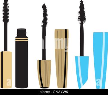 Mascara Set Stock Vector