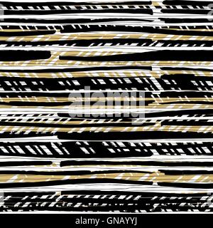 Abstract hand drawn native pattern. Seamless hand-drawn lines ve Stock Vector