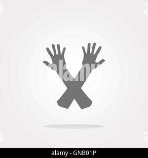 vector web button hand icon on white. Web Icon Art. Graphic Icon Drawing Stock Vector