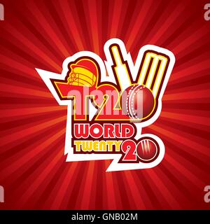 abstract cricket cup banner or poster design Stock Vector