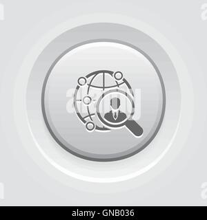 Global Search Icon Stock Vector