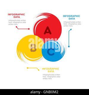 creative abstract round shape info-graphics design vector Stock Vector