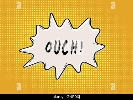 OUCH comic bubble Stock Vector