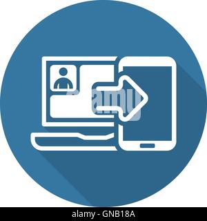 Synchronization Icon. Flat Design. Stock Vector