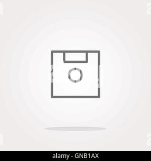 vector disk web button (icon) isolated on white Stock Vector